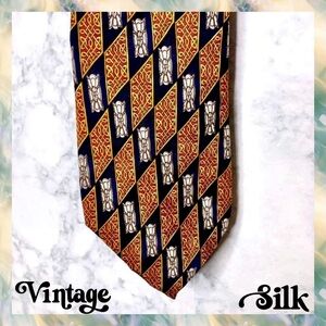 Vintage SILK Celtic Knotwork Pattern Handmade Men’s Tie